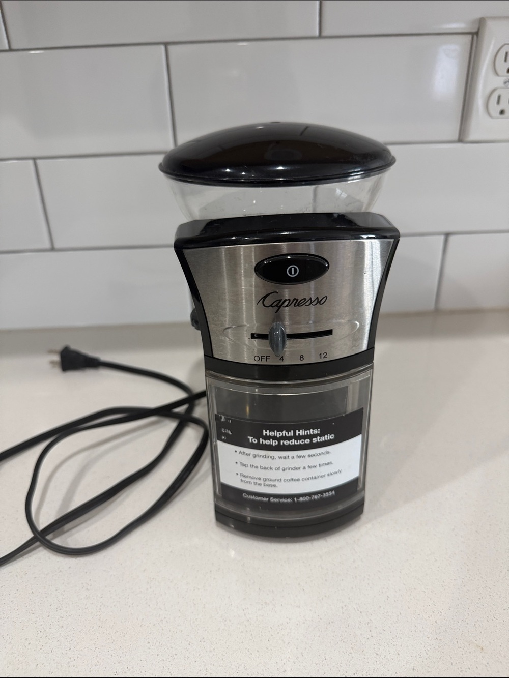 Caress coffee bean grinder